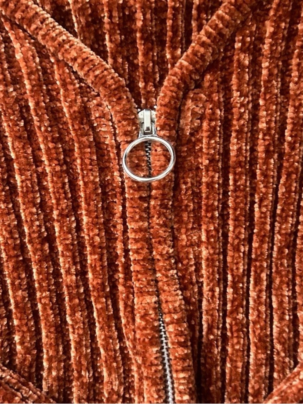 Women’s SO Orange Zip Up Sweater Size Small - Picture 2 of 3